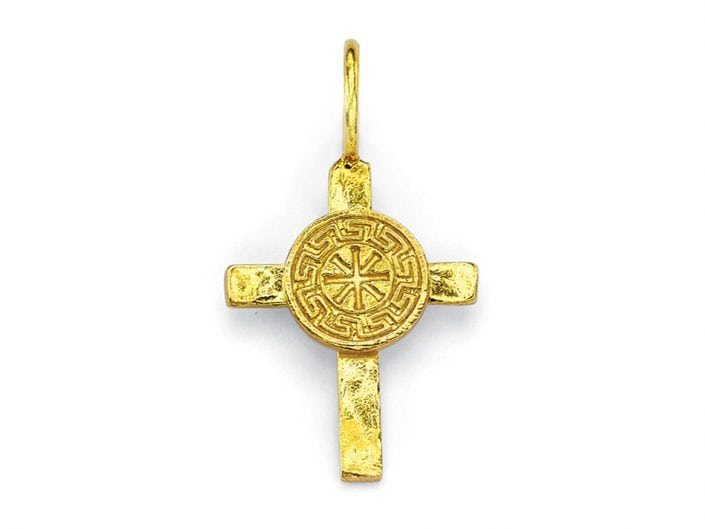 22k Gold IXTHUS Cross Charm