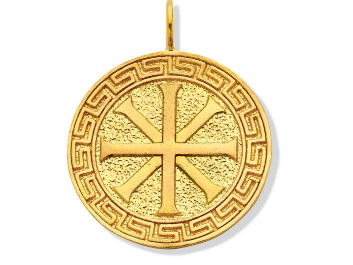 22k Gold IXTHUS Charm. Also available in Sterling Silver.